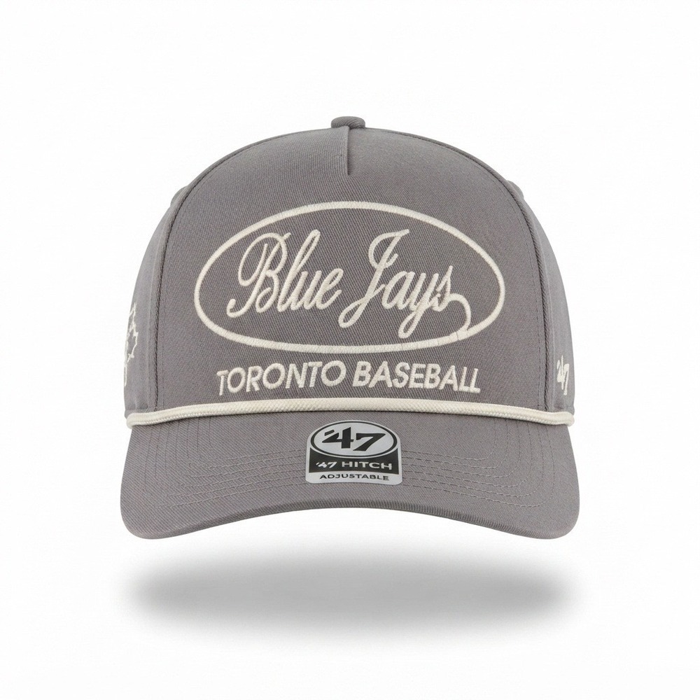 Toronto Blue Jays '47 Brand Hitch Snapback Mens OSFA Gray Rope Hat MLB **NEW**